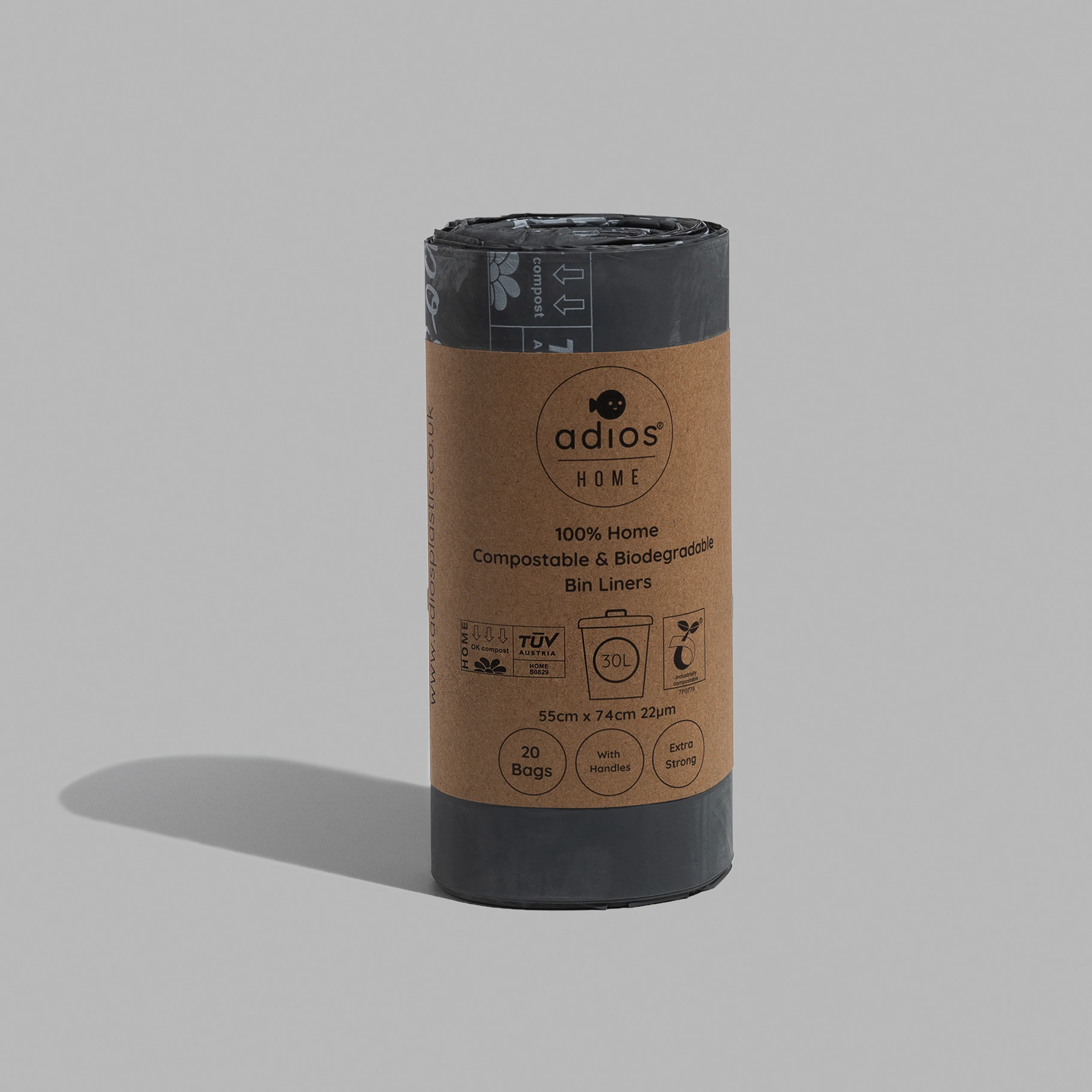 🛍️ Compostable Bin Liners with Handles – 30L - Roll of 20 bags 🌿 - Image 3